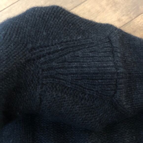 James Perse Los Angeles Cashmere/wool mix black turtleneck sweater size 8 - Picture 5 of 13